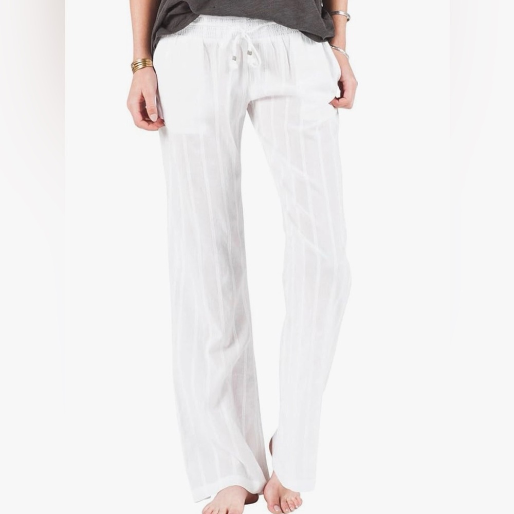 Volcom Not Jomama Lightweight Cotton Beach Pants | White | NWT | Size L